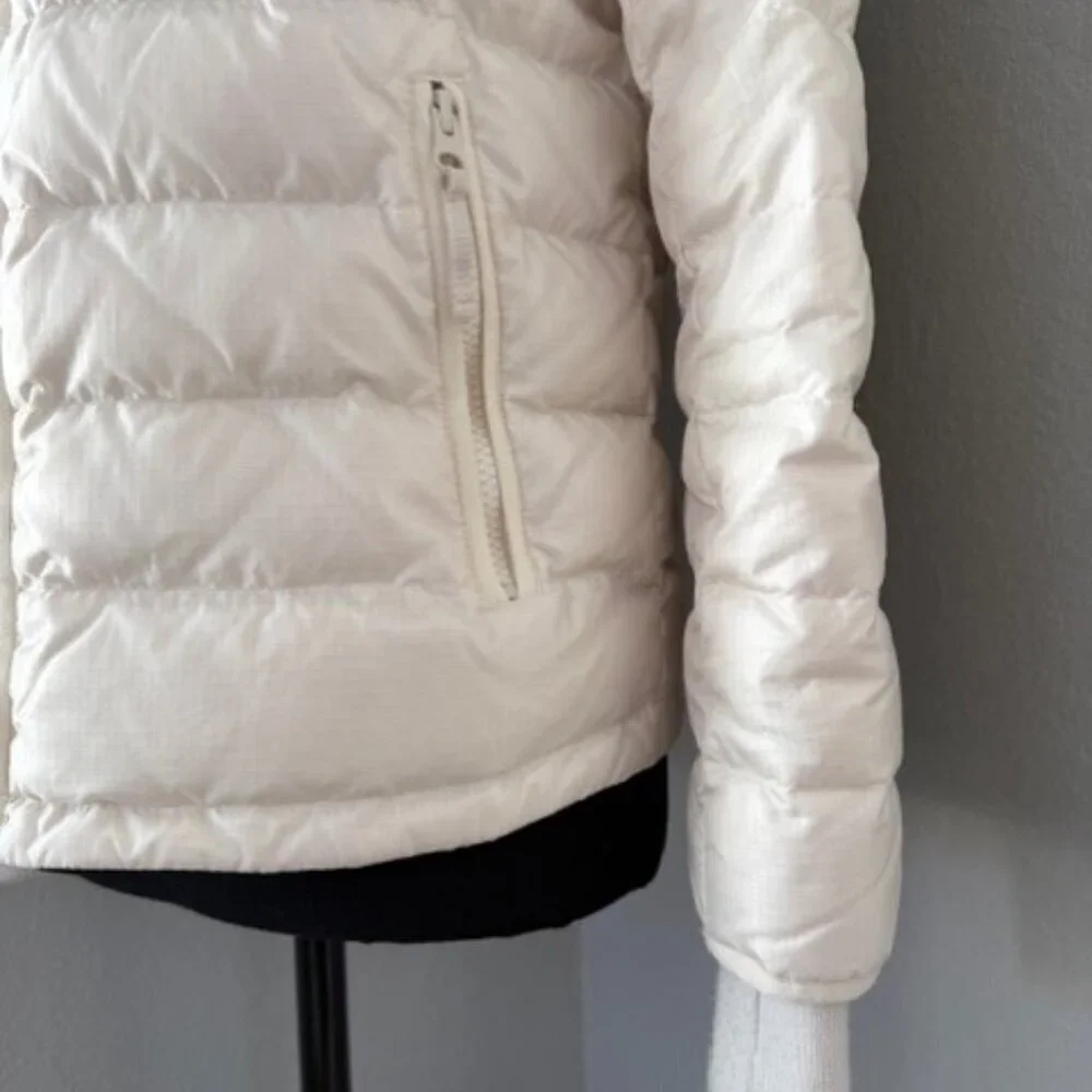J CREW Down Puffer Jacket Lightweight Ivory Cream XS